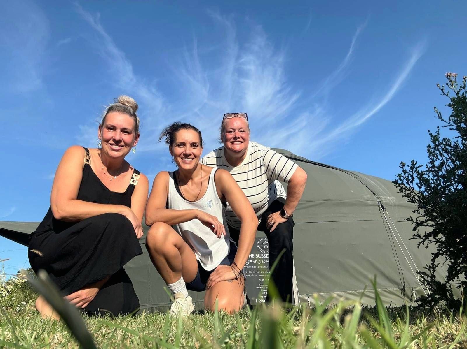 Sarah Cambell-Archer of Feonix Pilates & Breathwork, Nicky Underwood & Suze Bonds