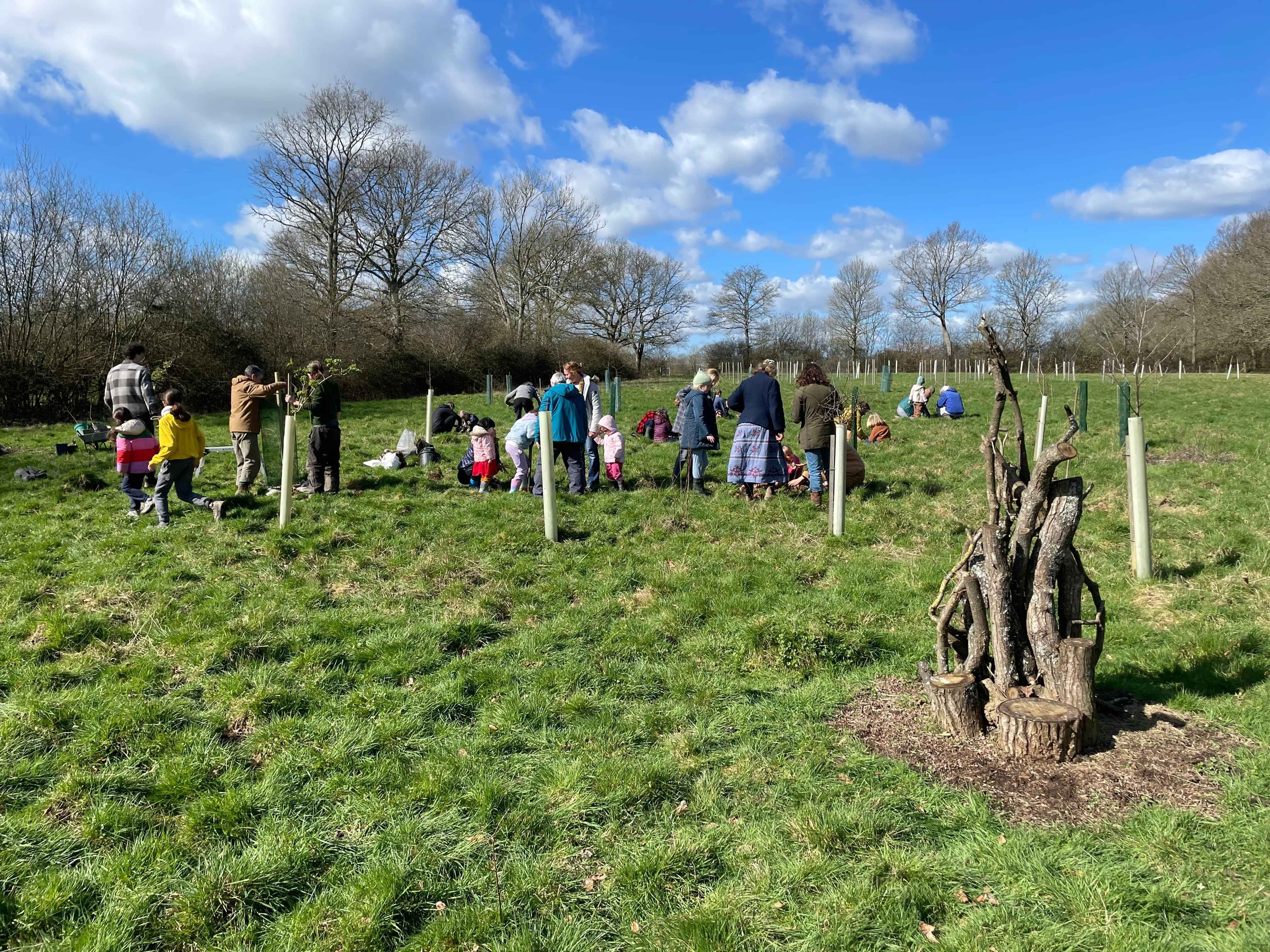Community Tree Planting Day at Hackhurst Farm with Children's Forest