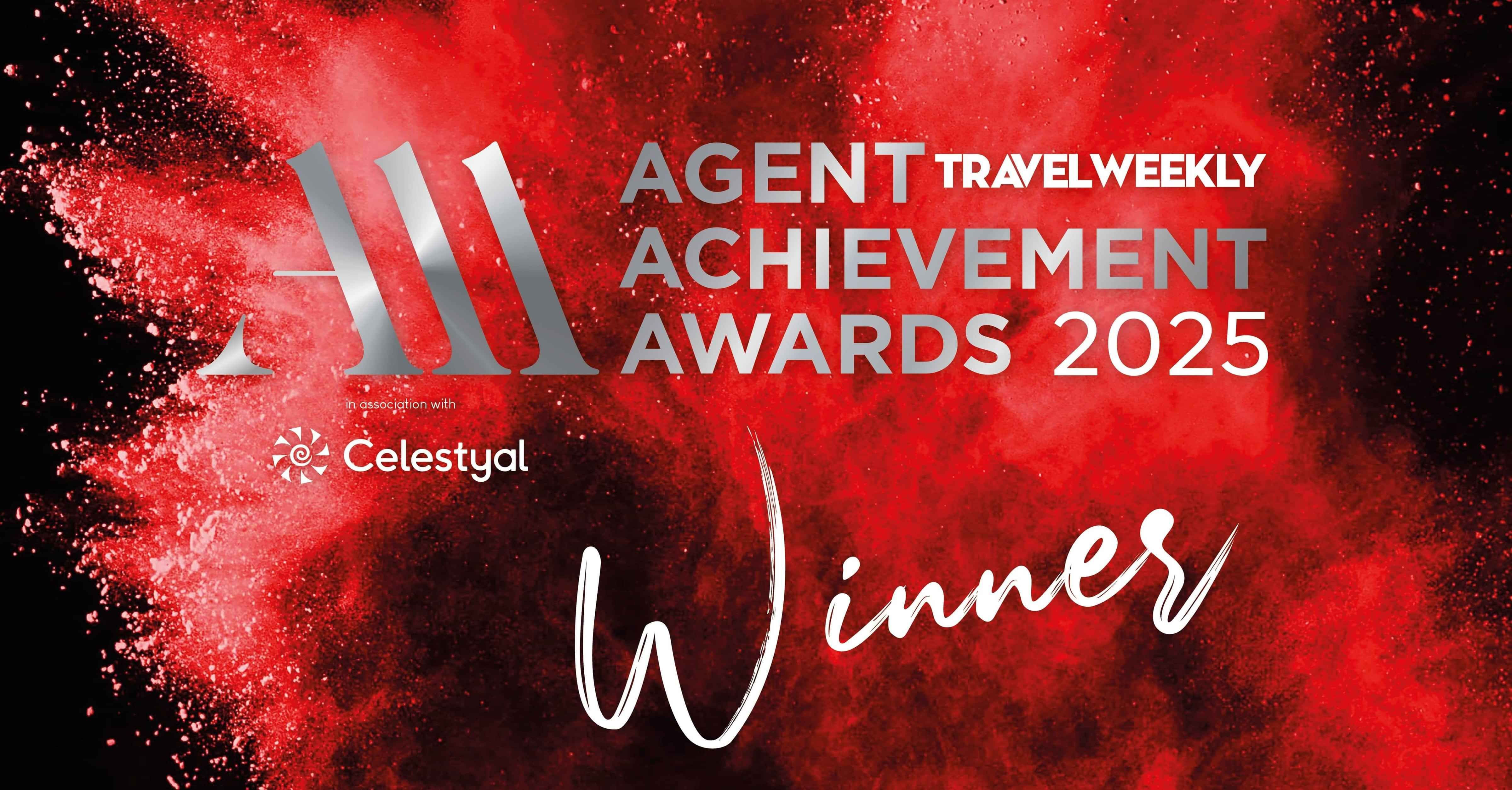 Travel Weekly Agent Achievement Awards 2025 winner badge