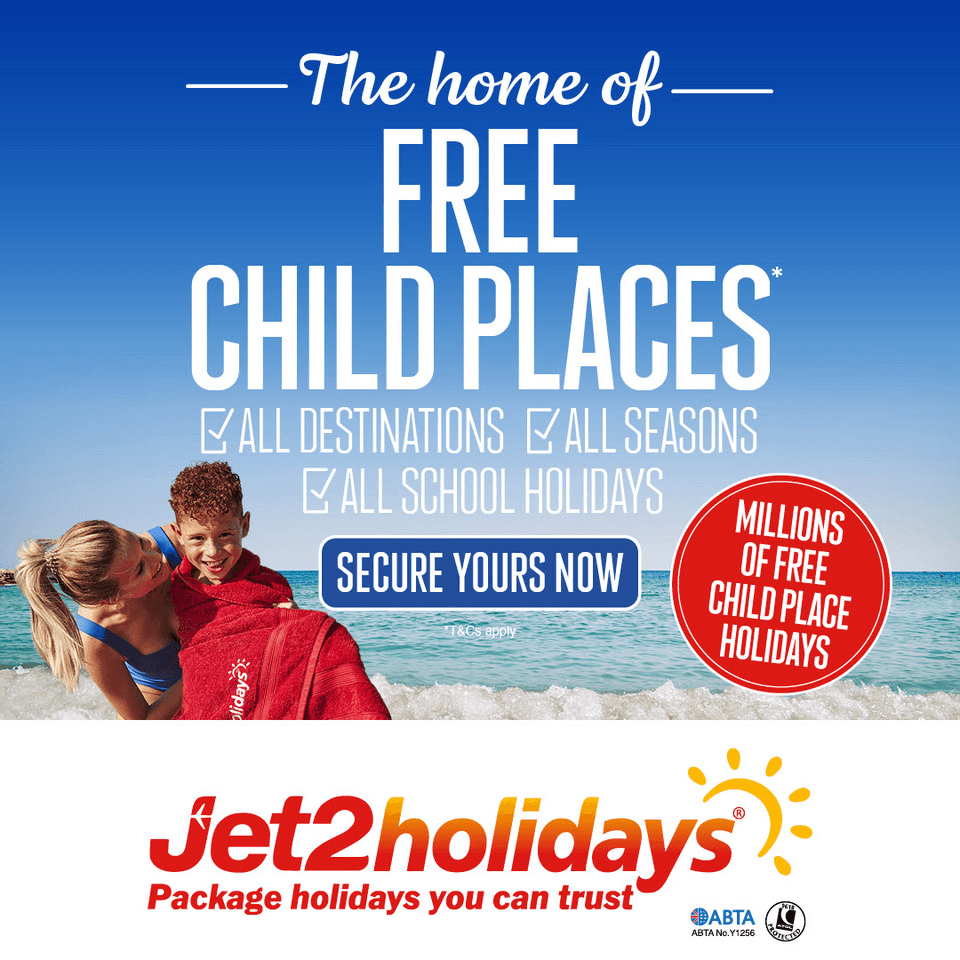 Jet2holidays free child places family holidays including all inclusive beach resorts available to book online