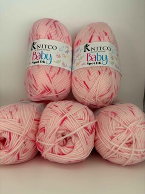 KnitCo Baby Spot - Pink/Dark Pink