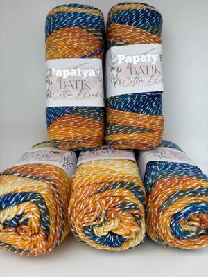 Papatya Cotton Blend - Yellow/Orange/Blue
