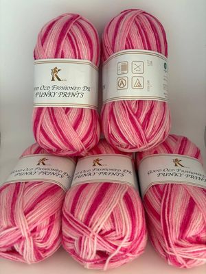 Knitco Good Old Fashioned DK Funky Prints - Pink 01