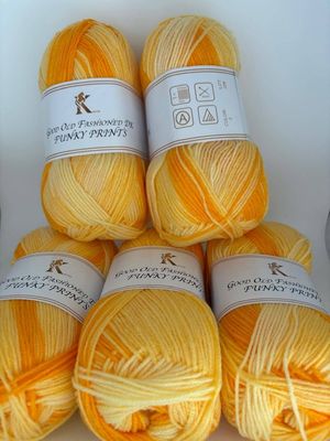 Knitco Good Old Fashioned DK Funky Prints - Yellow 02
