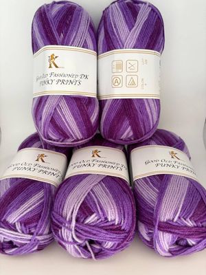 Knitco Good Old Fashioned DK Funky Prints - Purple 06
