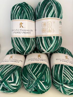 Knitco Good Old Fashioned DK Funky Prints - Green Mix 27