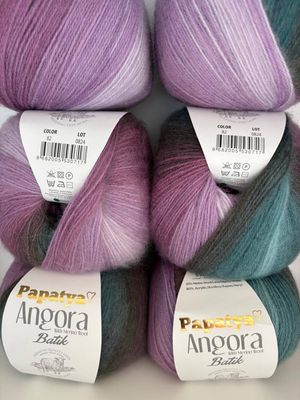 Papatya Angora Batik - Lilac/Green - 82