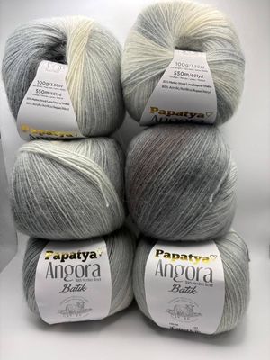 Papatya Angora Batik - Grey - 01