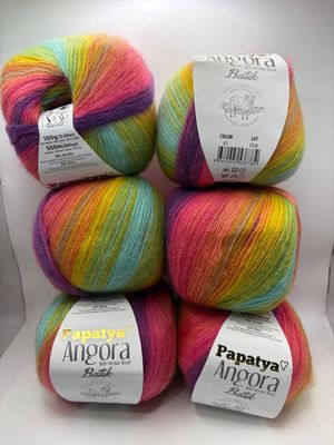Papatya Angora Batik - Vibrant Rainbow- 65